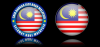 Glossy Button and Malaysia Flag